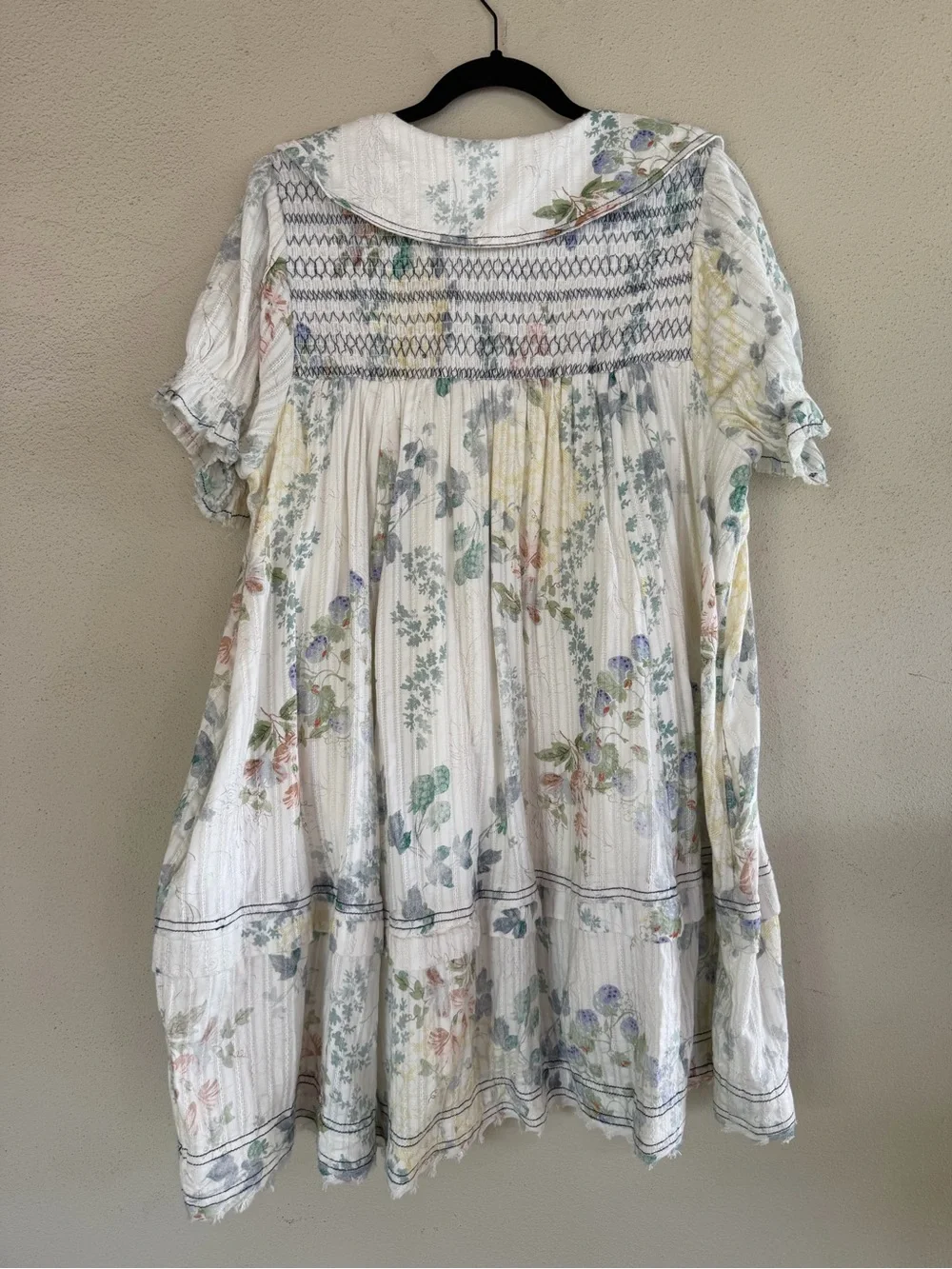 Pilcro Puff-Sleeve Collared Babydoll Mini Dress - Picture 4 of 5